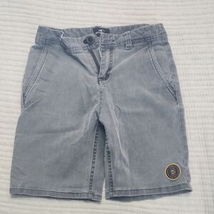 O'Neill Boys Washed Gray Flat Front Shorts